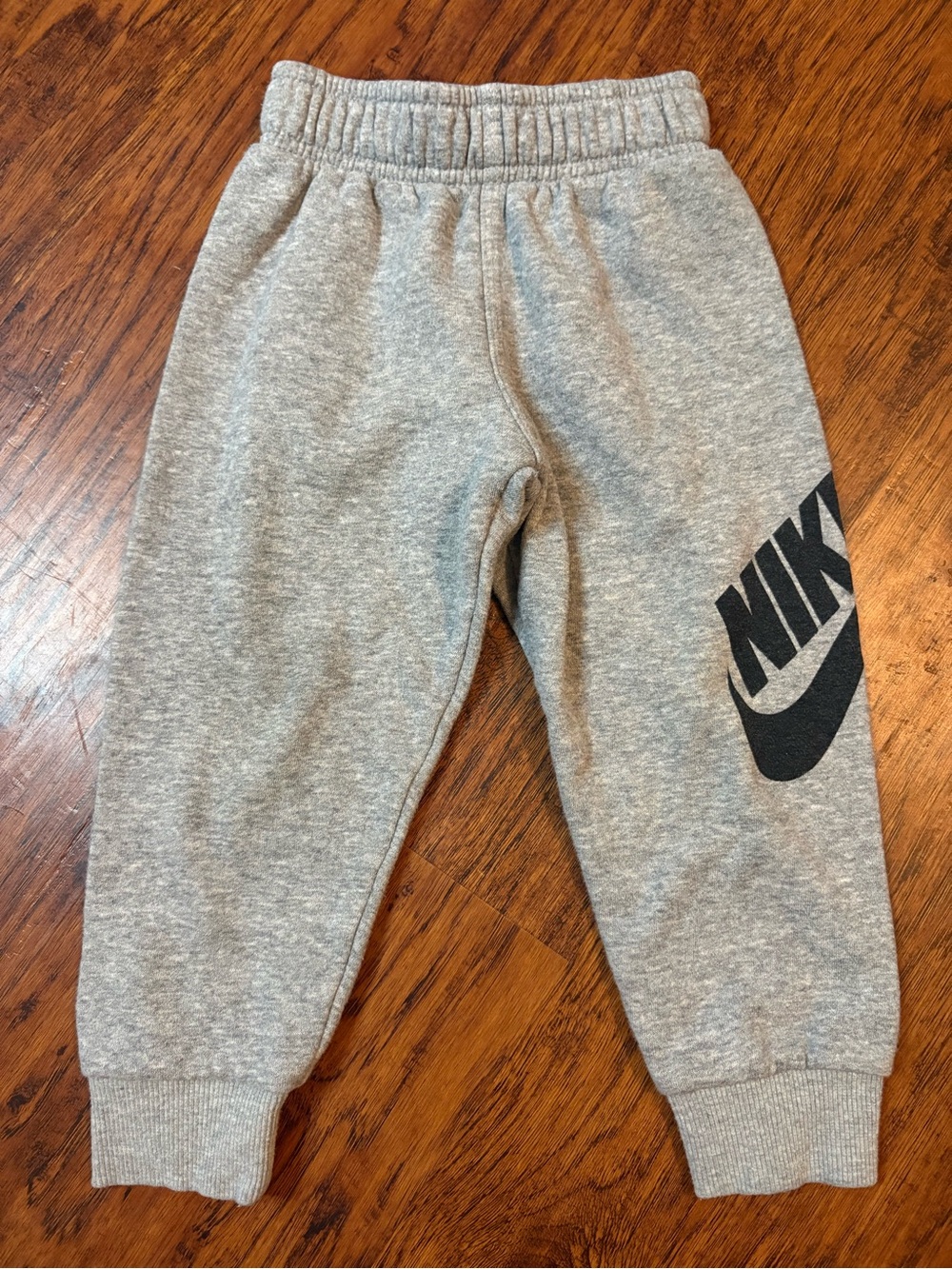 Nike Kids Light Gray Sweat Joggers with Black Logo